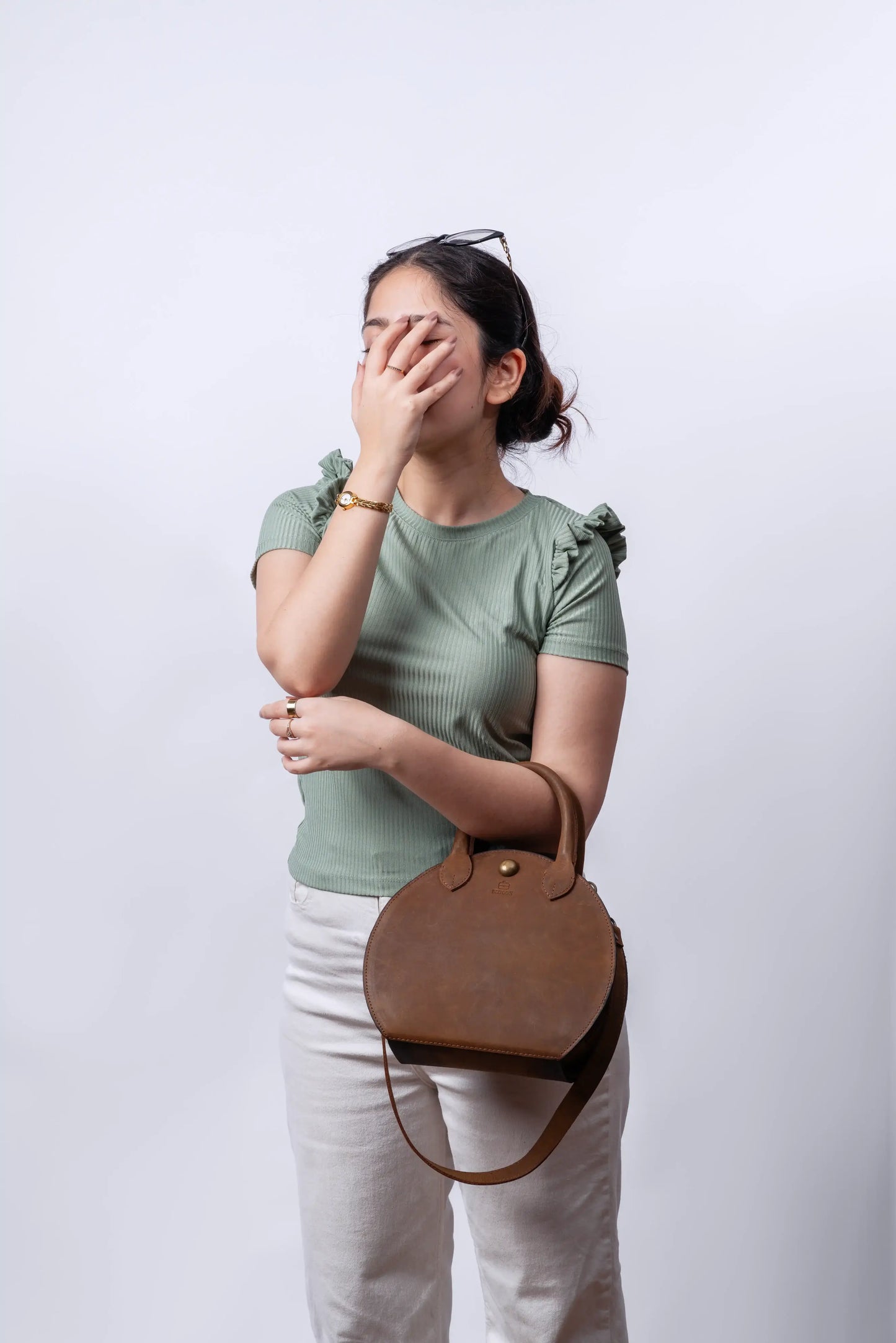 Darko Handcrafted Leather Bag - Dark Brown