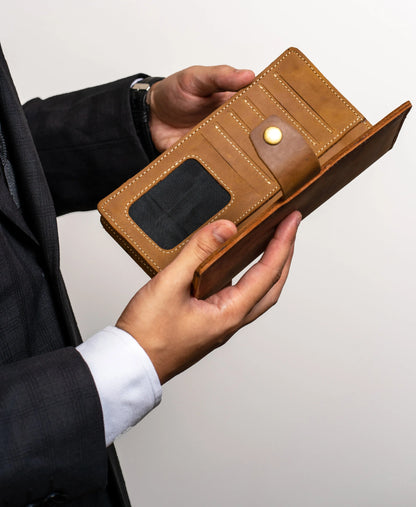 Vostoc Vintage Long Wallet - Natural Brown