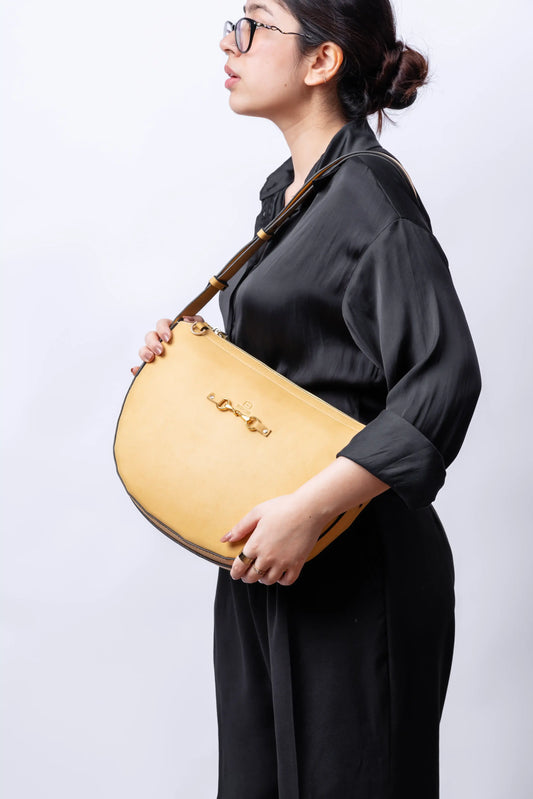 Arcblow Women's Leather Shoulder Bag - Light Skin