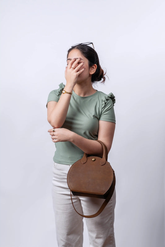 Darko Handcrafted Leather Bag - Skin Brown