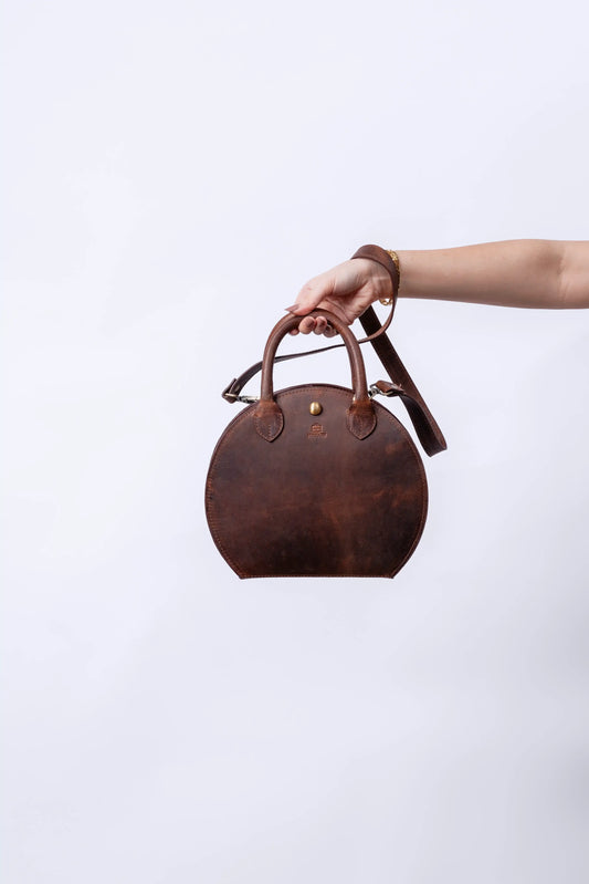 Darko Handcrafted Leather Bag - Dark Brown