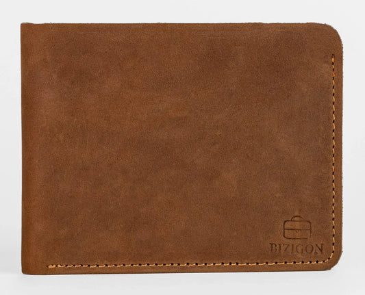 Camelot Wallet – Handcrafted Full-Grain Leather - Russet Brown