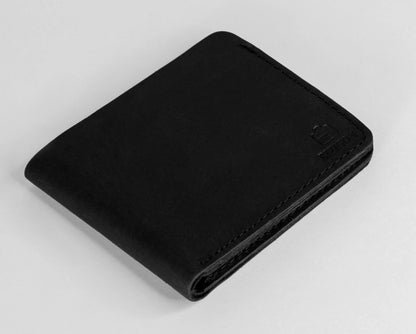 Camelot Wallet – Handcrafted Full-Grain Leather - Black