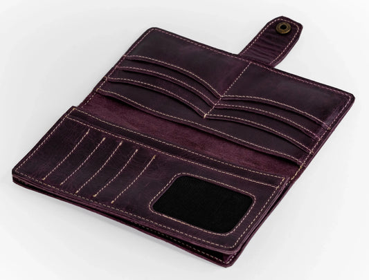 Vostoc Vintage Long Wallet - Dark Purple