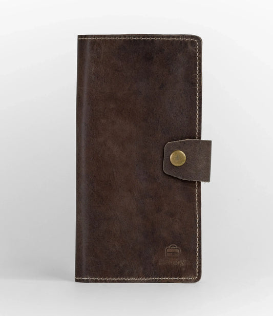 Vostoc Vintage Long Wallet - Dark Brown