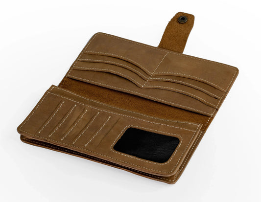 Vostoc Vintage Long Wallet - Coffee Brown
