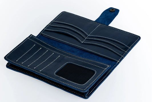Vostoc Vintage Long Wallet - Dark Blue