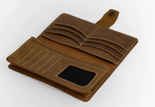 Vostoc Vintage Long Wallet - Natural Brown