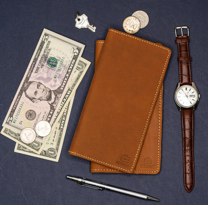 Krono Long Wallet – Precision Crafted - Russet Brown