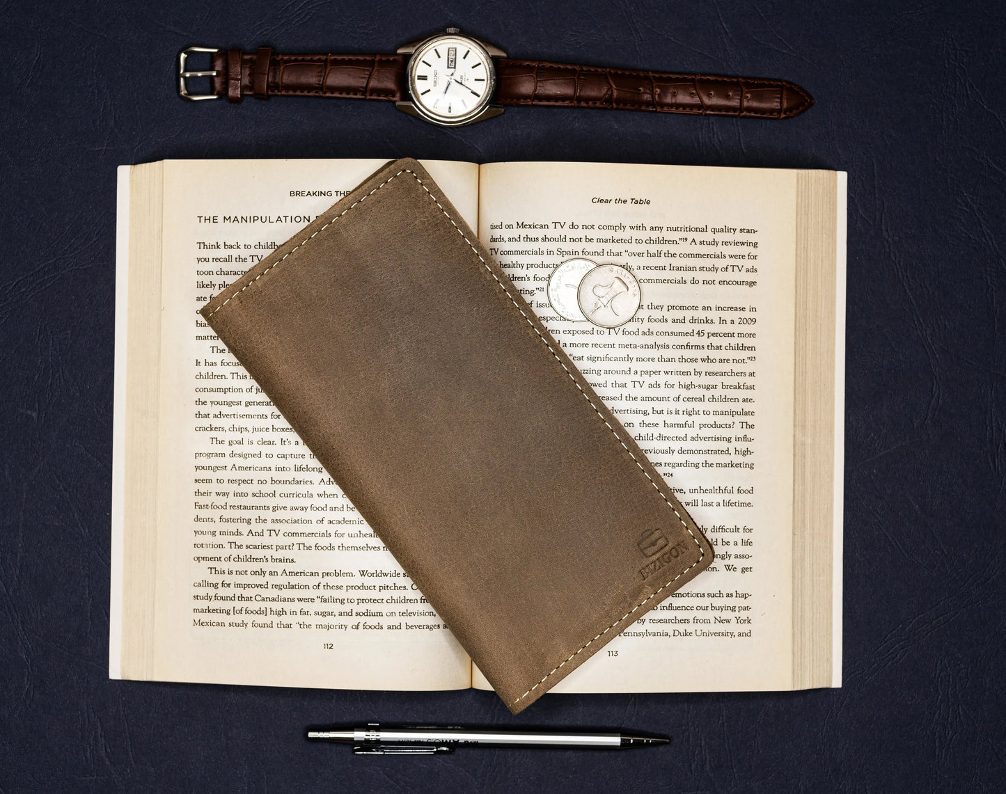 Krono Long Wallet – Precision Crafted - Matt Grey