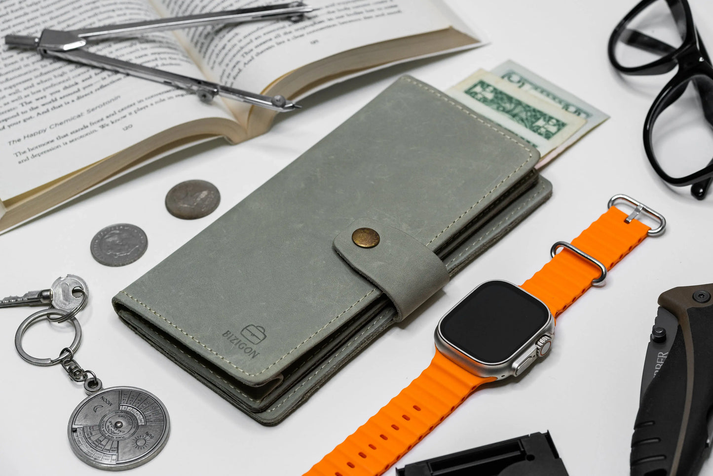 Vostoc Vintage Long Wallet - Cloud Grey