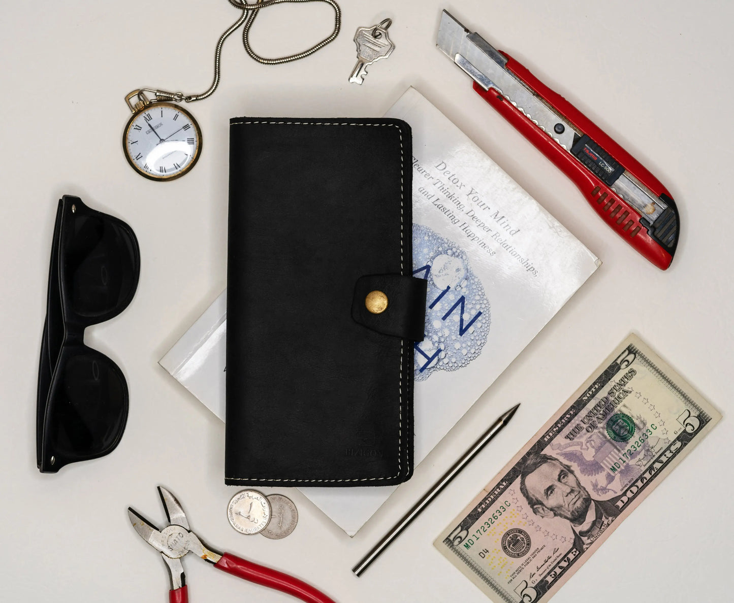 Vostoc Vintage Long Wallet - Black