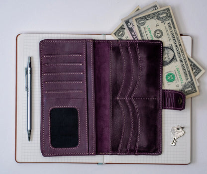 Vostoc Vintage Long Wallet - Dark Purple