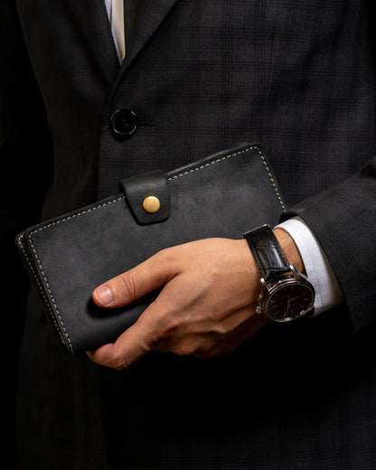 Vostoc Vintage Long Wallet - Black