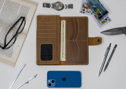 Vostoc Vintage Long Wallet - Natural Brown