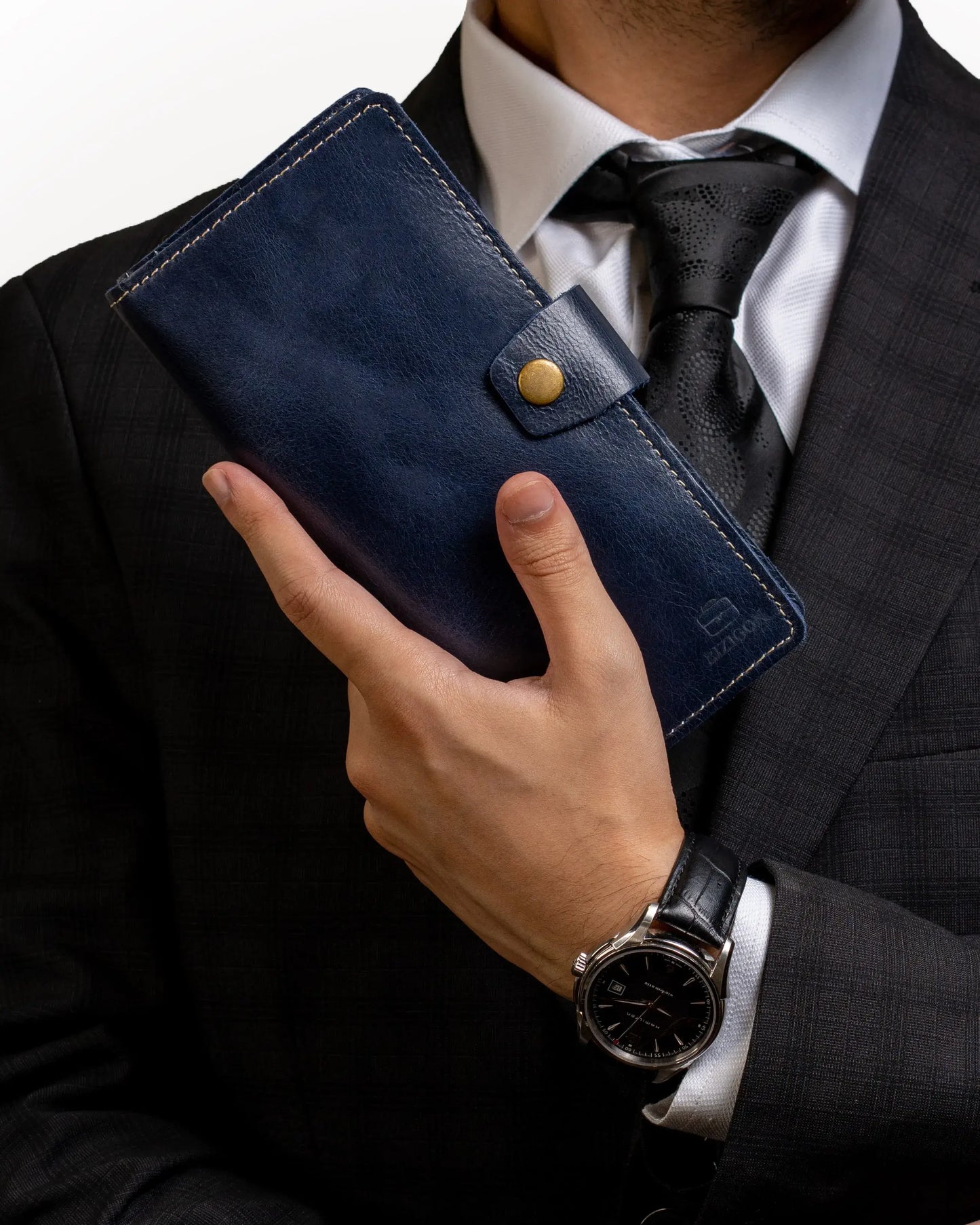 Vostoc Vintage Long Wallet - Dark Blue