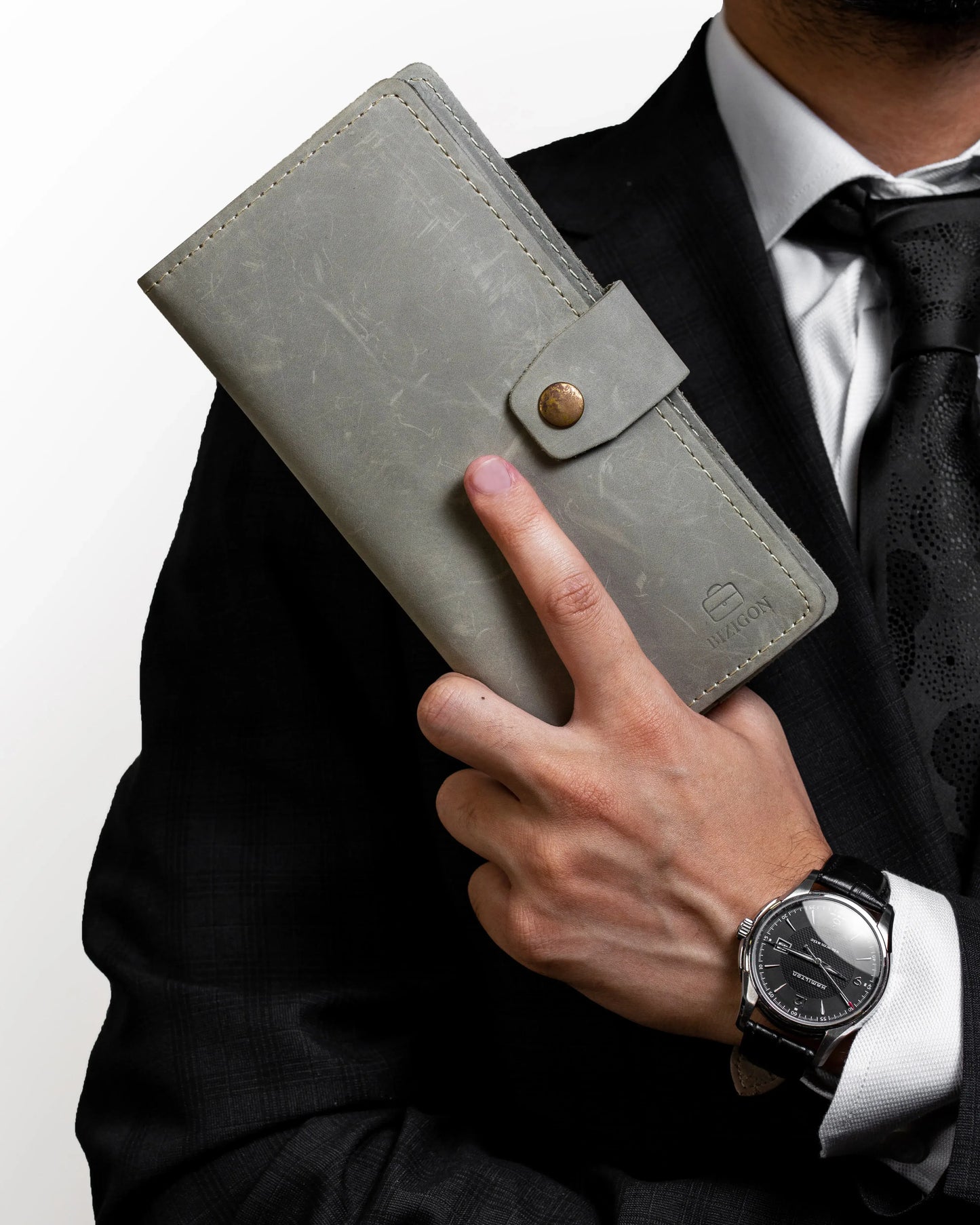 Vostoc Vintage Long Wallet - Cloud Grey