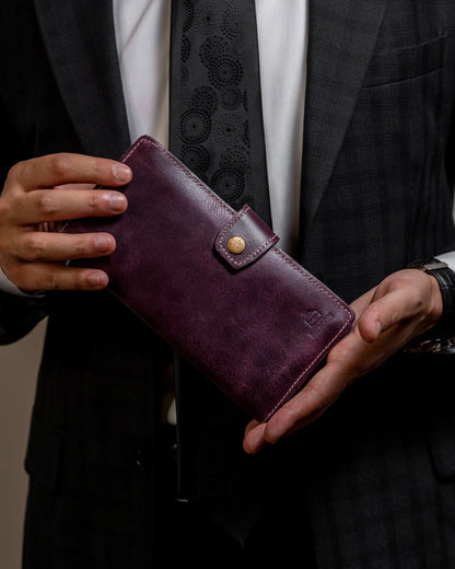 Vostoc Vintage Long Wallet - Dark Purple