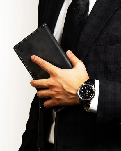 Krono Long Wallet – Precision Crafted - Black