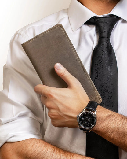 Krono Long Wallet – Precision Crafted - Matt Grey