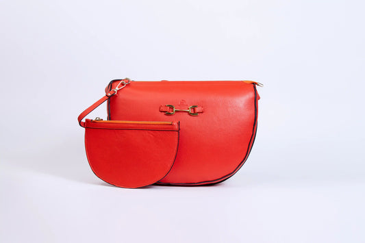 Arcblow Women's Leather Shoulder Bag - Orange