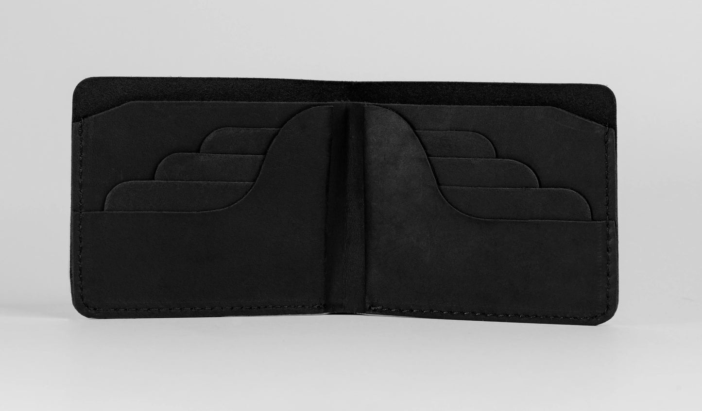 Camelot Wallet – Handcrafted Full-Grain Leather - Black