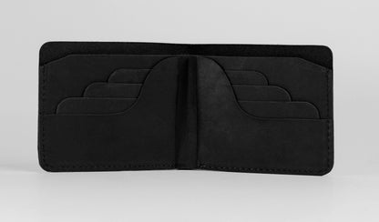 Camelot Wallet – Handcrafted Full-Grain Leather - Black