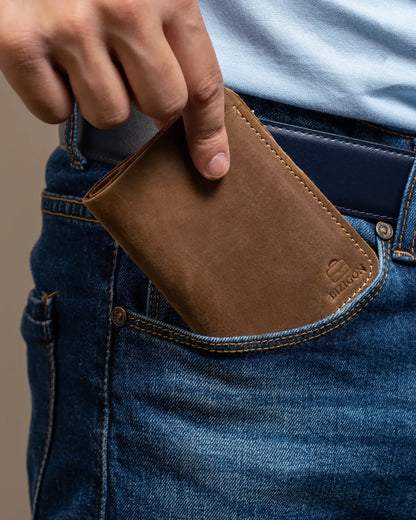 Slim Atlantic Vertical Leather Wallet